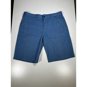 Hurley Shorts Men’s 34 Plaid Light Blue